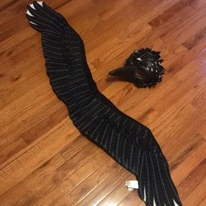 Crow costume! What can I say? We love Halloween!